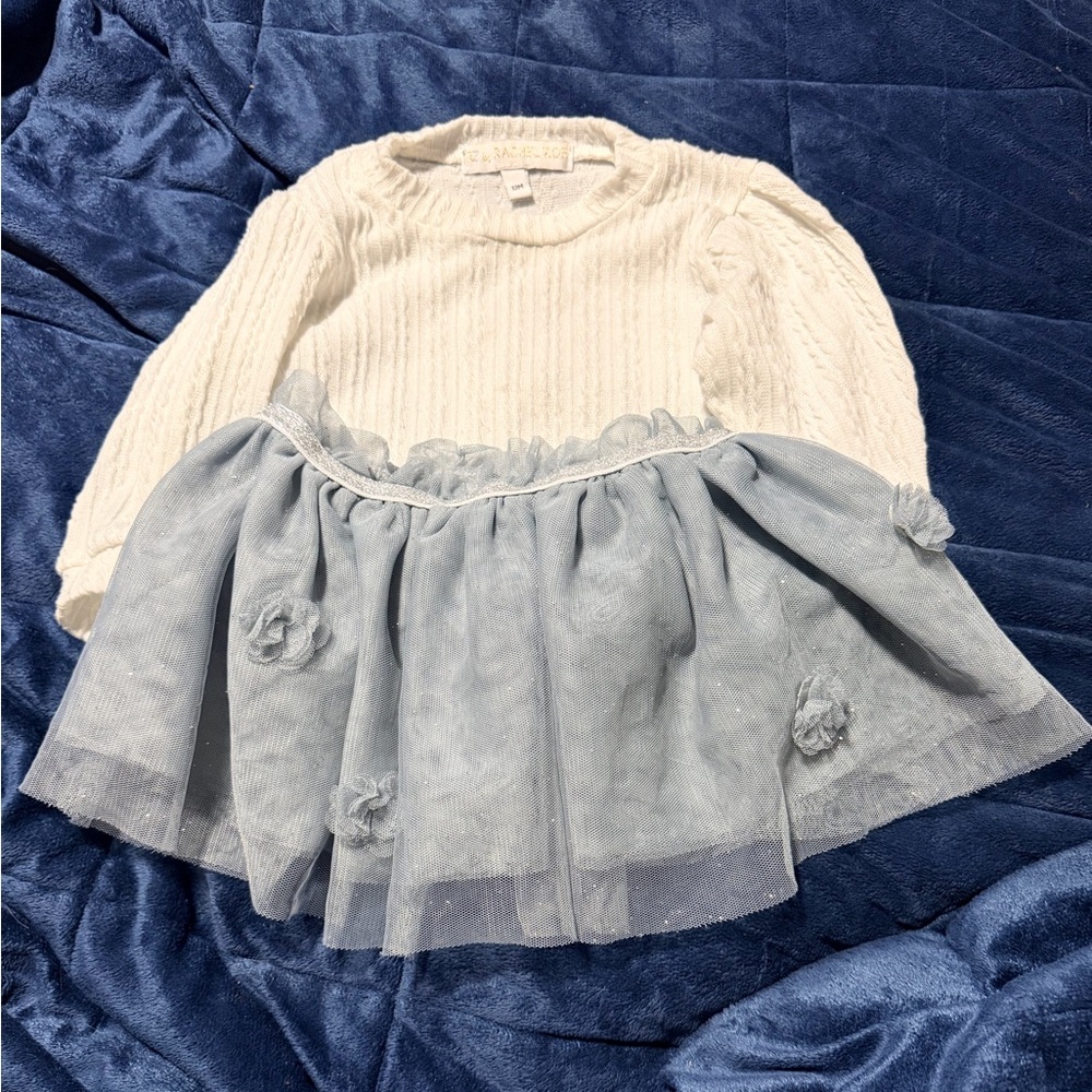 Baby Starters Gray Tulle Skirt and Rachel Zoe sweater shirt